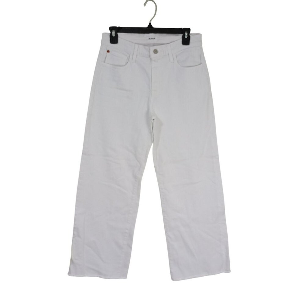 Hudson Jeans Rosalie High-Rise Wide Leg Optic White Size 28 Womens